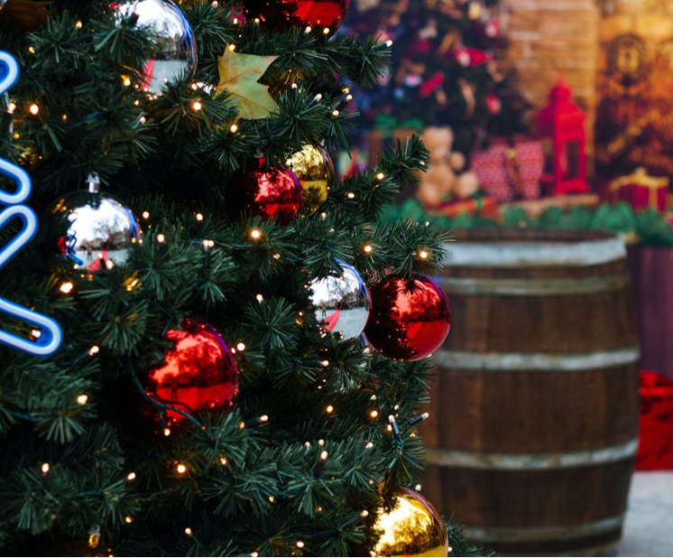 Christmas Tree with Lights Brings Romance